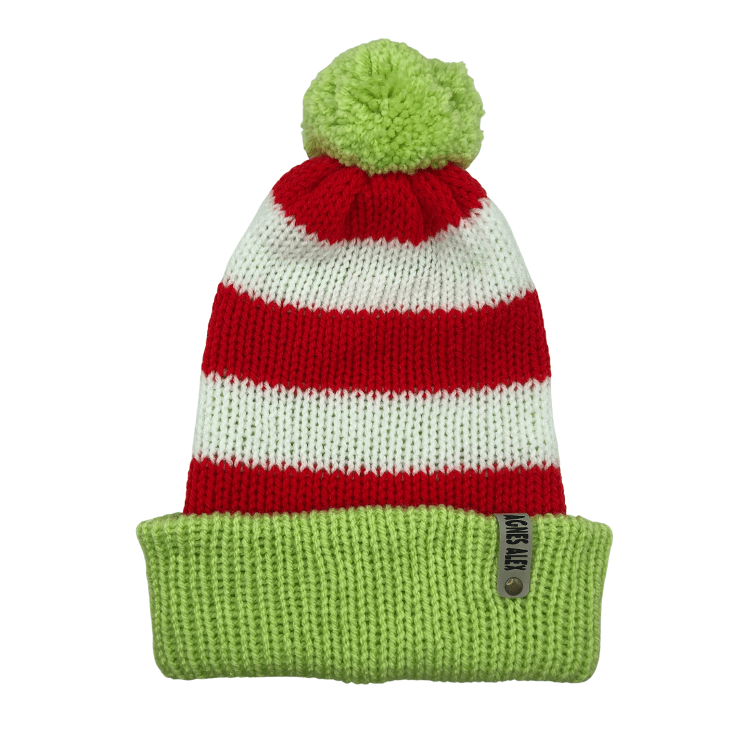 Grinch Beanie Bobble Hat – AGNES ALEX - Main Image